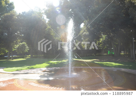 Former Tanaka Kakuei Residence Mejirodai Sports Park A park with a fountain 118895987