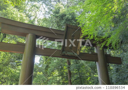 石神神社參道和大鳥居（奈良縣天理市） 118896534