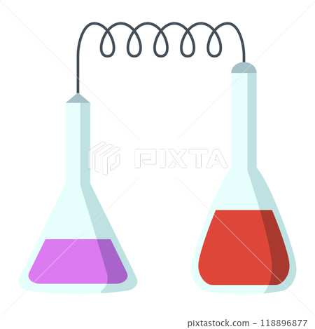 Science researching chemical lab element. Professional work of scientific research. Molecular engineering vector concept. Modern scientific or chemistry classroom interior design symbol 118896877