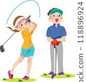 Men and women enjoying golf 118896924