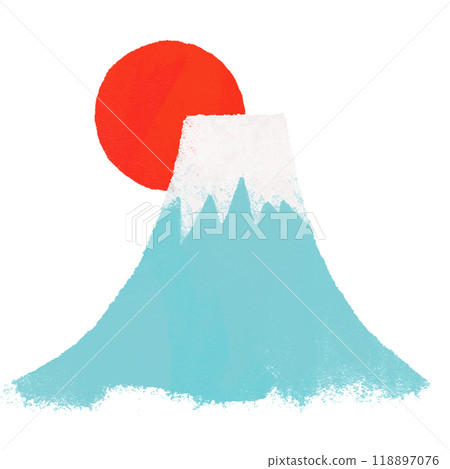 Mount Fuji and the morning sun Mount Fuji and the morning sun 118897076