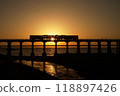 錦川鐵道和宗古川大橋變成金色的那一刻 118897426