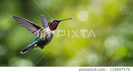 close-up cute hummingbird 118897579