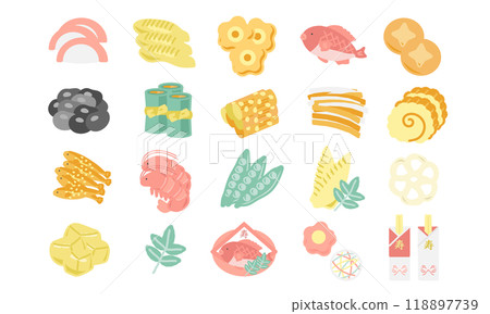 New Year's food illustration set 118897739
