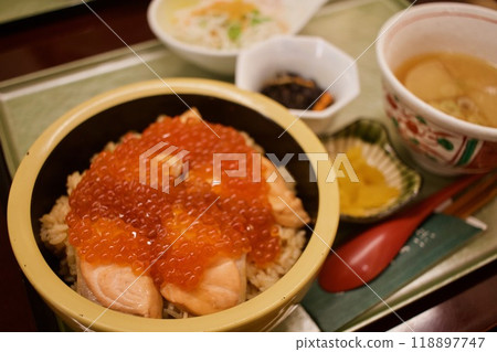 Autumn in Miyagi is delicious with harako rice Autumn in Miyagi is delicious with harako rice 118897747