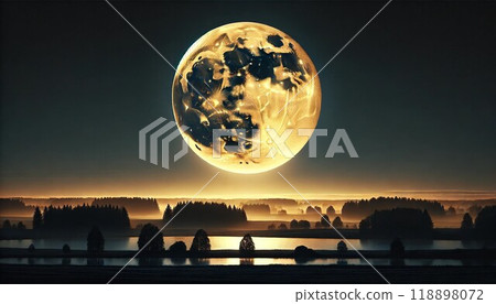 Full moon in fall 118898072