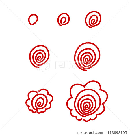 Various types of circles drawn in red pen Various types of circles drawn in red pen 118898105