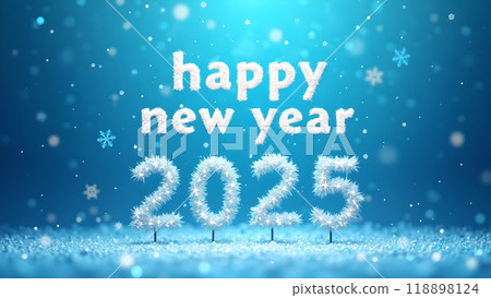 Snowflakes Falling Over a Blue Gradient Background happy new year 2025 Snowflakes Falling Over a Blue Gradient Background happy new year 2025 118898124