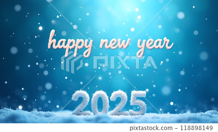 Snowflakes Falling Over a Blue Gradient Background happy new year 2025 Snowflakes Falling Over a Blue Gradient Background happy new year 2025 118898149