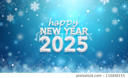 Snowflakes Falling Over a Blue Gradient Background happy new year 2025 Snowflakes Falling Over a Blue Gradient Background happy new year 2025 118898155
