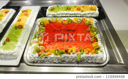 Luxury cruise ship MSC Bellissima decorated cake Luxury cruise ship MSC Bellissima decorated cake 118898486