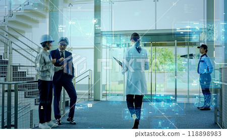 People of various professions working in companies and digital technology Horizontal visual for banners and advertisements People of various professions working in companies and digital technology Horizontal visual for banners and advertisements 118898983