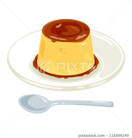 Pudding on a plate 118899249