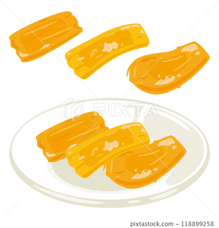 Dried sweet potato set on a plate 118899258