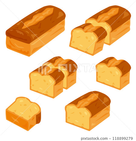 Simple pound cake set Simple pound cake set 118899279