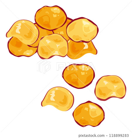 Sweet potato chips set Sweet potato chips set 118899283