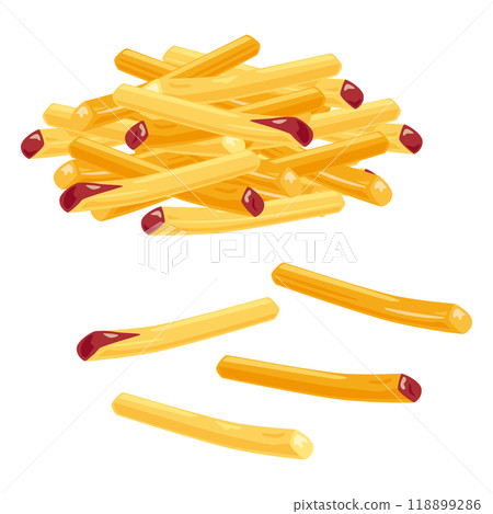 Sweet potatoes and potato chips on a plate 118899286