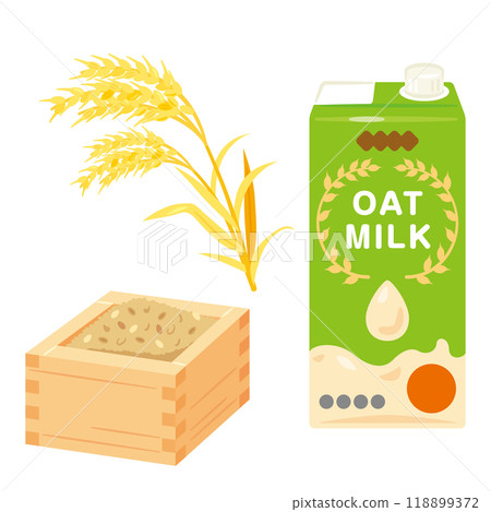 罐裝燕麥和包裝燕麥奶 118899372
