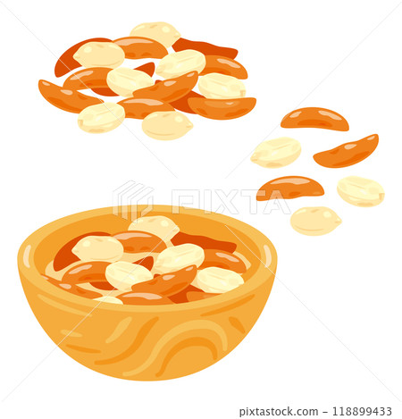 Persimmon seeds and peanuts set 118899433