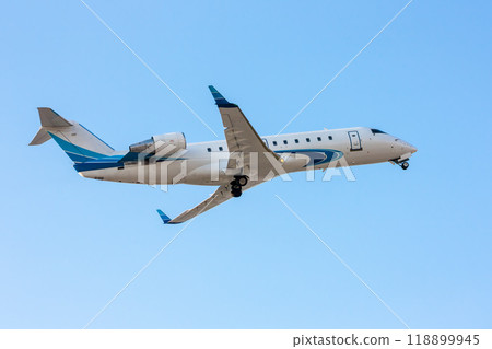 Private jet plane taking off 118899945