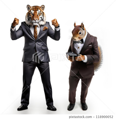 老虎員工、松鼠員工、失業員工組合、全身 118900052