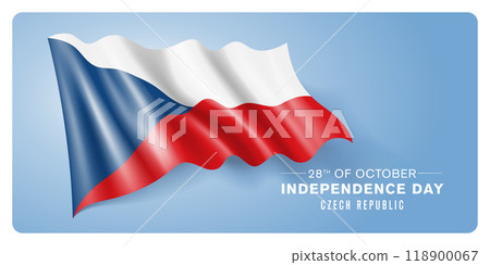 Czech republic independence day vector banner, greeting card. Czech republic independence day vector banner, greeting card. 118900067