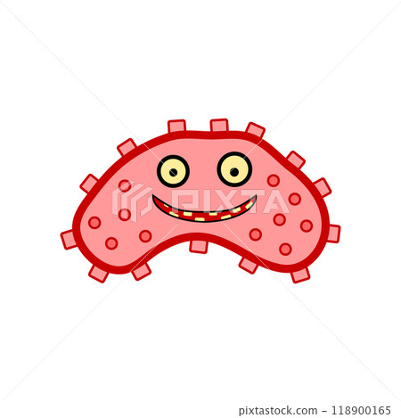 Bacterium icon on white background. Vector illustration. 118900165