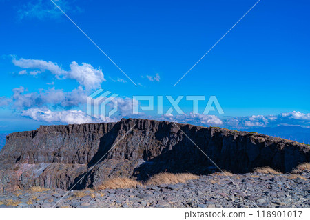 [山素材]碘岳爆炸坑[長野縣] 118901017