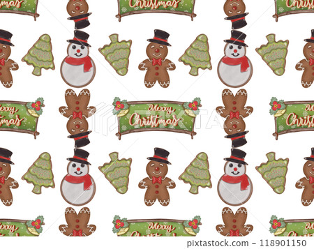Christmas seamless pattern for festival background design. on transparent background. 118901150