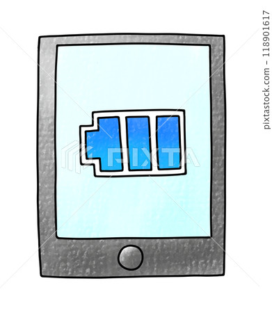 寬鬆簡單的充滿電的智慧型手機模擬風格 寬鬆簡單的充滿電的智慧型手機模擬風格 118901617