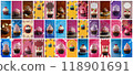 Mega collection of 36 social media story background. used for cupcakes advertising 118901691