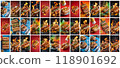 Mega collection of 36 social media story background. used for hot dog advertising 118901692