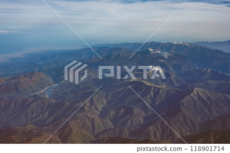 Aerial view of the Northern Alps: Flight from Haneda Airport to Komatsu Airport 118901714