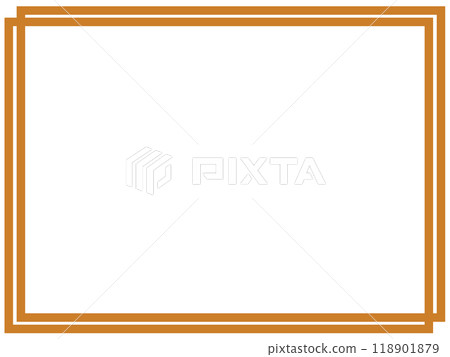 Simple double (offset) square frame 2 (orange) 118901879