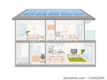 生態住宅的橫斷面 CG 透視圖 118902284