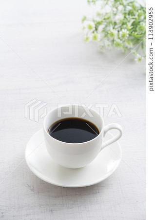 Coffee in white cup Coffee in white cup 118902956