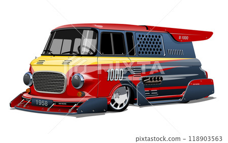 Custom fiction retro race van concept Custom fiction retro race van concept 118903563