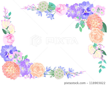 水彩花卉框架 水彩花卉框架 118903822
