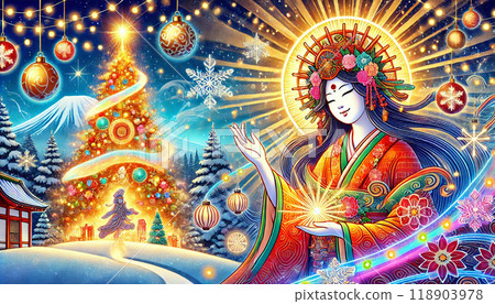 Amaterasu Omikami enjoying Christmas 118903978
