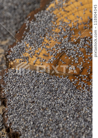 scattered poppy seeds for cooking scattered poppy seeds for cooking 118904345
