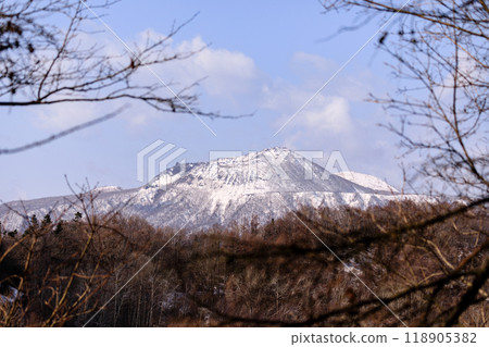 北海道壯瞥町初春的有珠山【3月】 118905382
