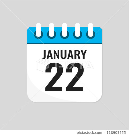 Icon page calendar day - 22 January Icon page calendar day - 22 January 118905555
