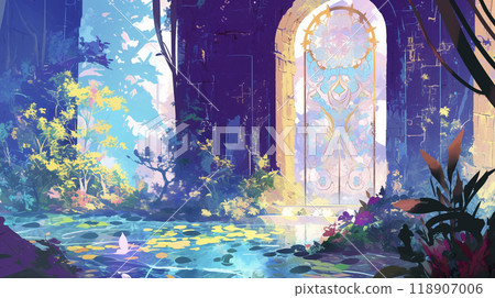 神秘花園AI圖像中通往另一個世界的大門 神秘花園AI圖像中通往另一個世界的大門 118907006