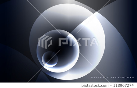 Abstract modern grey trendy background with circles and circular shapes. 118907274