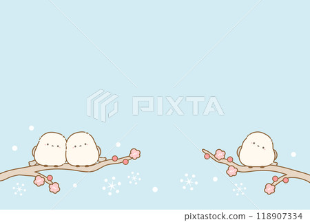 島江冬季背景素材，明信片大小的縱橫比插圖 17，可用於新年賀卡和冬季問候 118907334