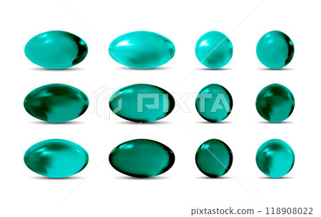 Green vector 3d pills Green vector 3d pills 118908022
