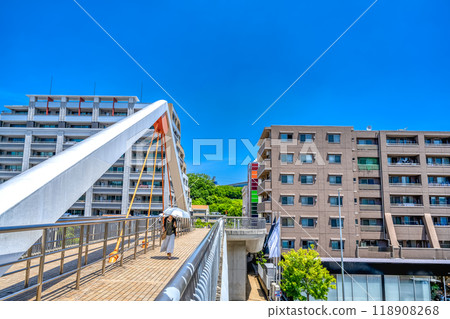 神奈川縣橫濱市北山田車站的城市景觀 118908268