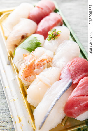 Assorted delicious nigiri sushi Assorted delicious nigiri sushi 118908281