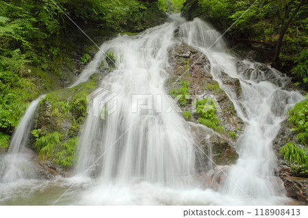 Rain waterfall of rain begining Rain waterfall of rain begining 118908413