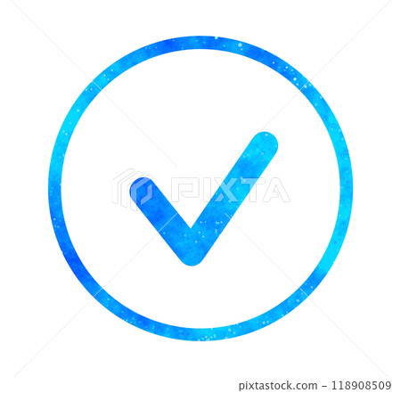 Blue starry sky | Simple check mark Blue starry sky | Simple check mark 118908509